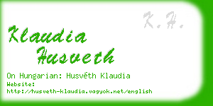 klaudia husveth business card